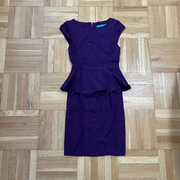 Alice and Olivia purple peplum dress - Picture 2 of 8